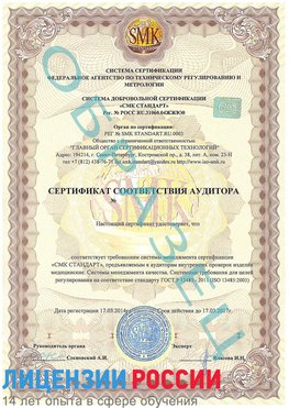 Образец сертификата соответствия аудитора Рязань Сертификат ISO 13485